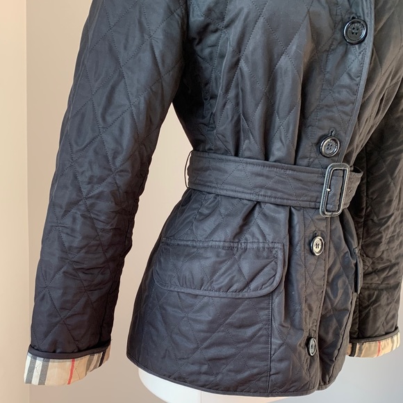 Burberry Diamond Quilt Belted Jacket - Picture 4 of 14